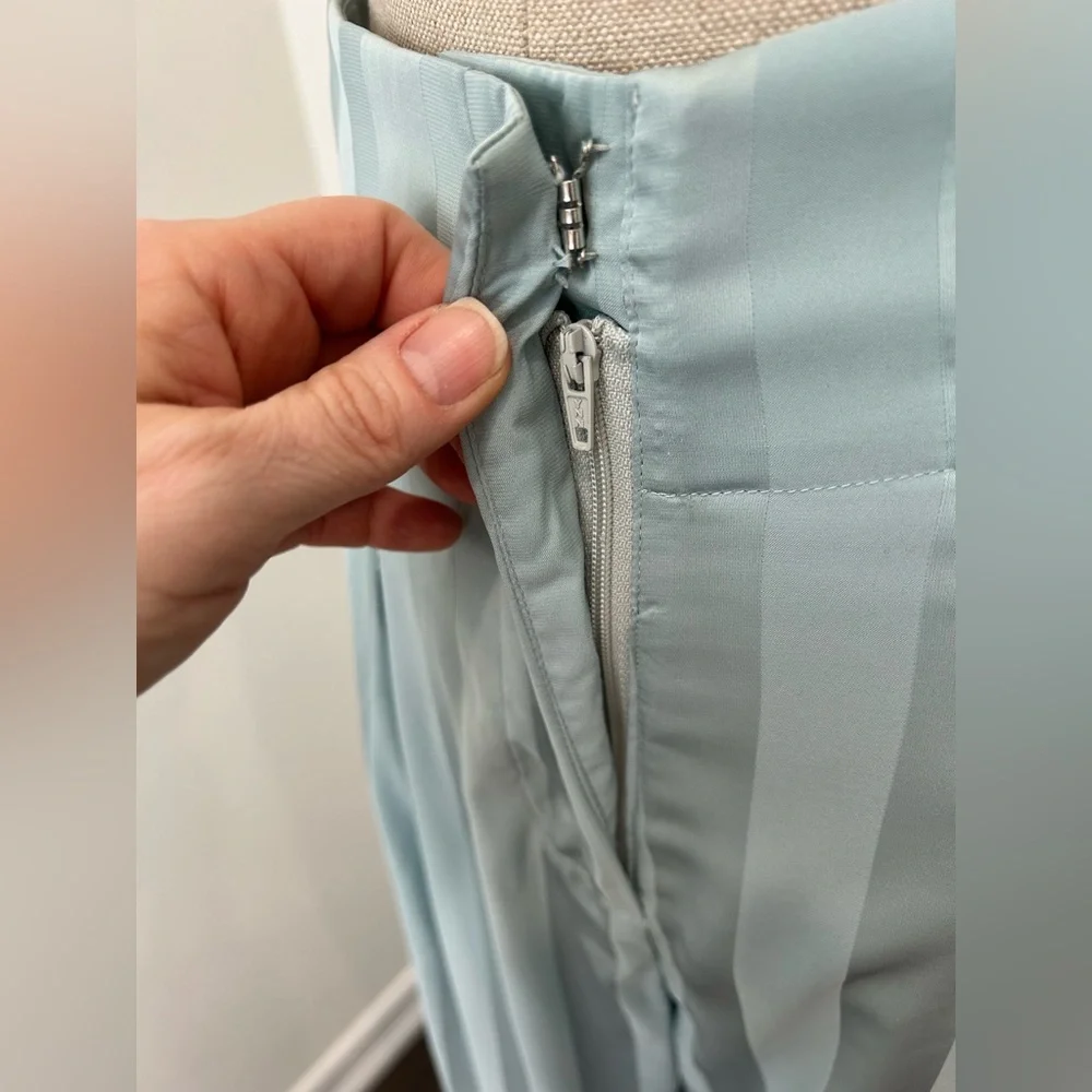 VERA & LUCY - Mint Striped Silky Trouser & Blazer Suit Size S - Picture 8 of 16